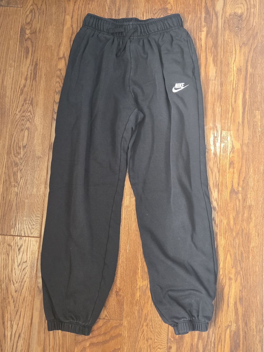 Nike Black Women's Fleece Joggers with White Swoosh